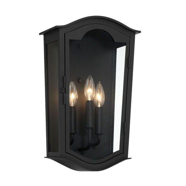 Houghton Hall Sand Coal 17-Inch Three-Light Outdoor Wall Mount, image 1