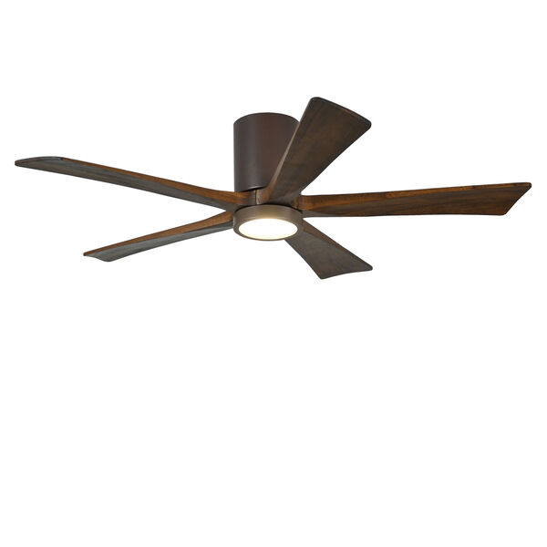 Irene-5HLK Textured Bronze 52-Inch Ceiling Fan with LED Light Kit and Walnut Tone Blades, image 3