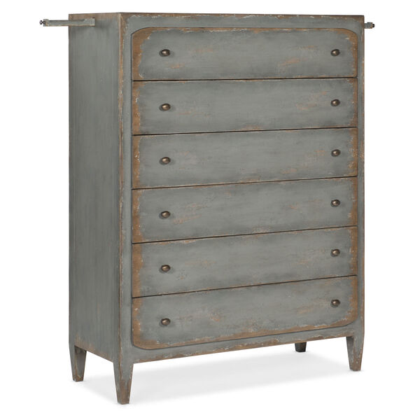 Ciao Bella Gray 45-Inch Six-Drawer Chest, image 2