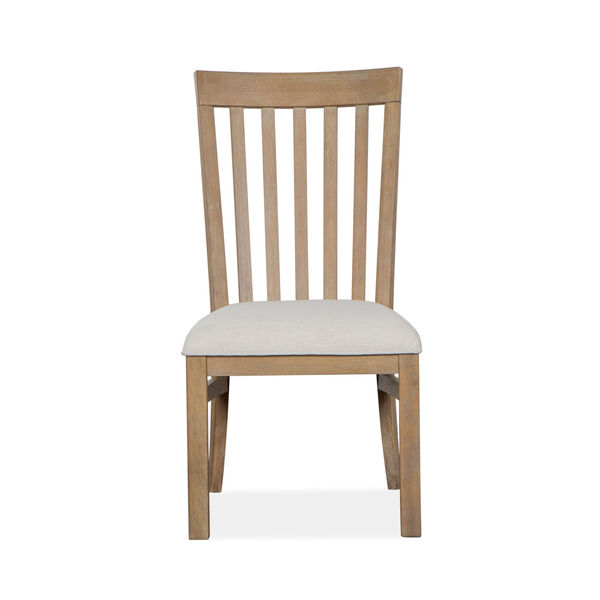 Madison Heights Tan and White Dining Side Chair with Upholstered Seat, image 5