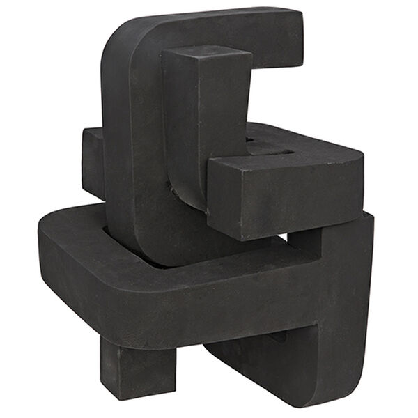 Curz Black Fiber Cement Sculpture, image 1