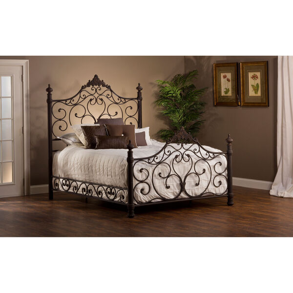 Baremore Antique Brown Queen Complete Bed With Rails, image 1