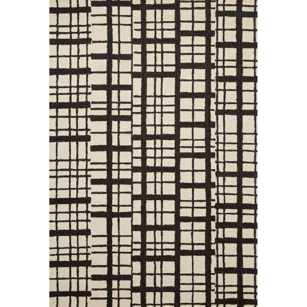 Chris Loves Julia Polly Black and Ivory Area Rug, image 1