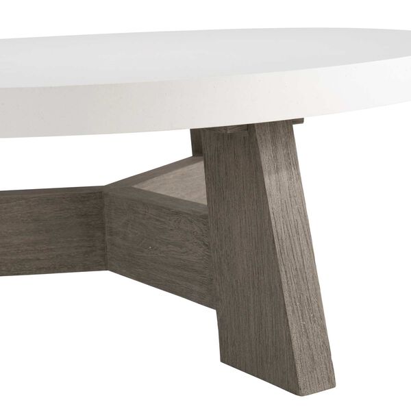 Rochelle White and Dark Brown Outdoor Cocktail Table, image 6