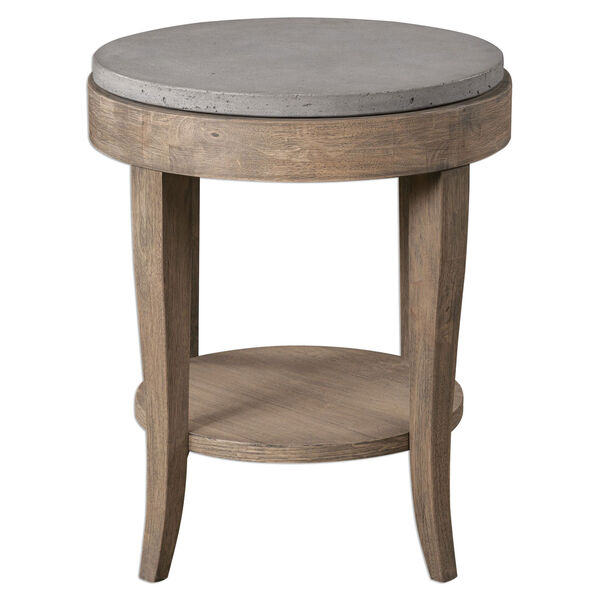 Deka Brown Round Accent Table, image 1