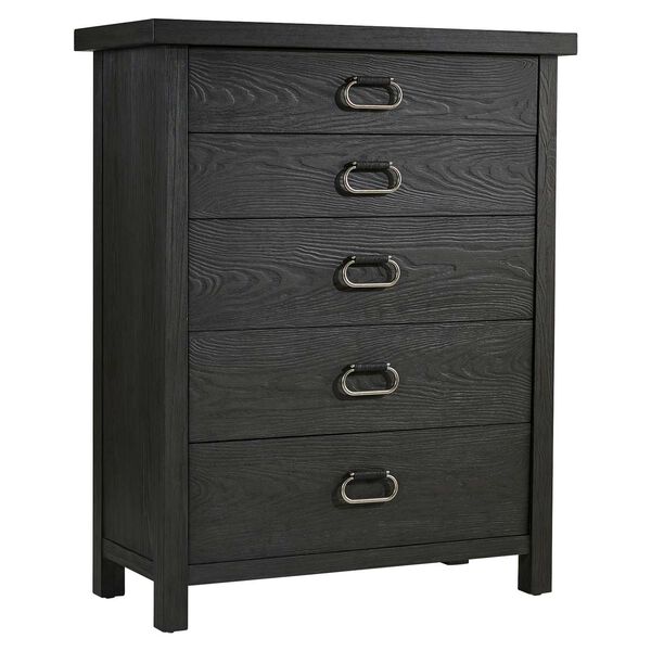 Trianon Black and Silver Tall Drawer Chest, image 2