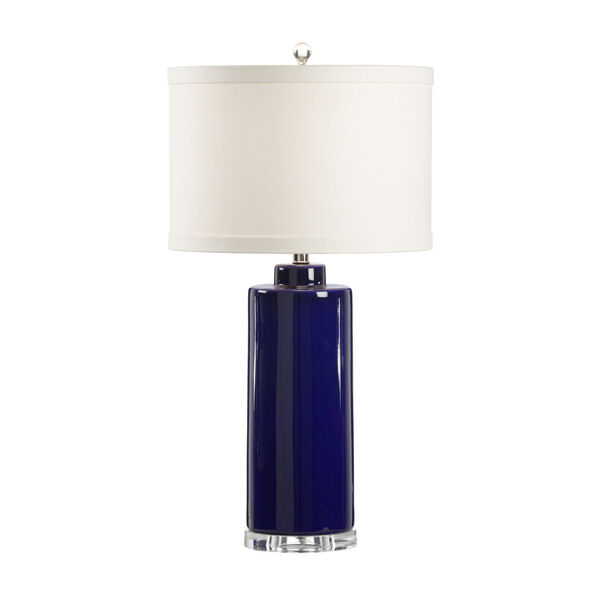 Royal Blue and Cream One-Light  Edith Lamp, image 1