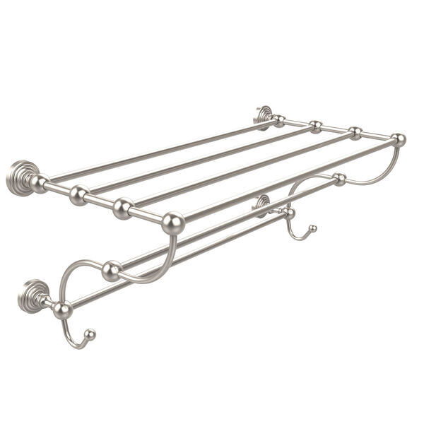 Allied Brass Waverly Place Collection 24 Inch Train Rack Towel Shelf, Satin  Nickel WP-HTL/24-5-SN Bellacor