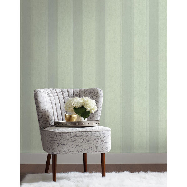 Stripes Resource Library Blue Pearl and White Stately Stripe Wallpaper – SAMPLE SWATCH ONLY, image 2