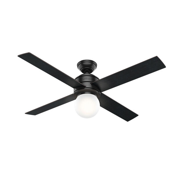 Hepburn Matte Black 52-Inch One-Light LED Adjustable Ceiling Fan, image 1