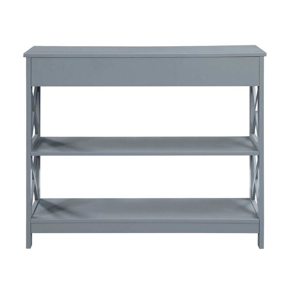 Oxford One Drawer Console Table in Gray, image 2