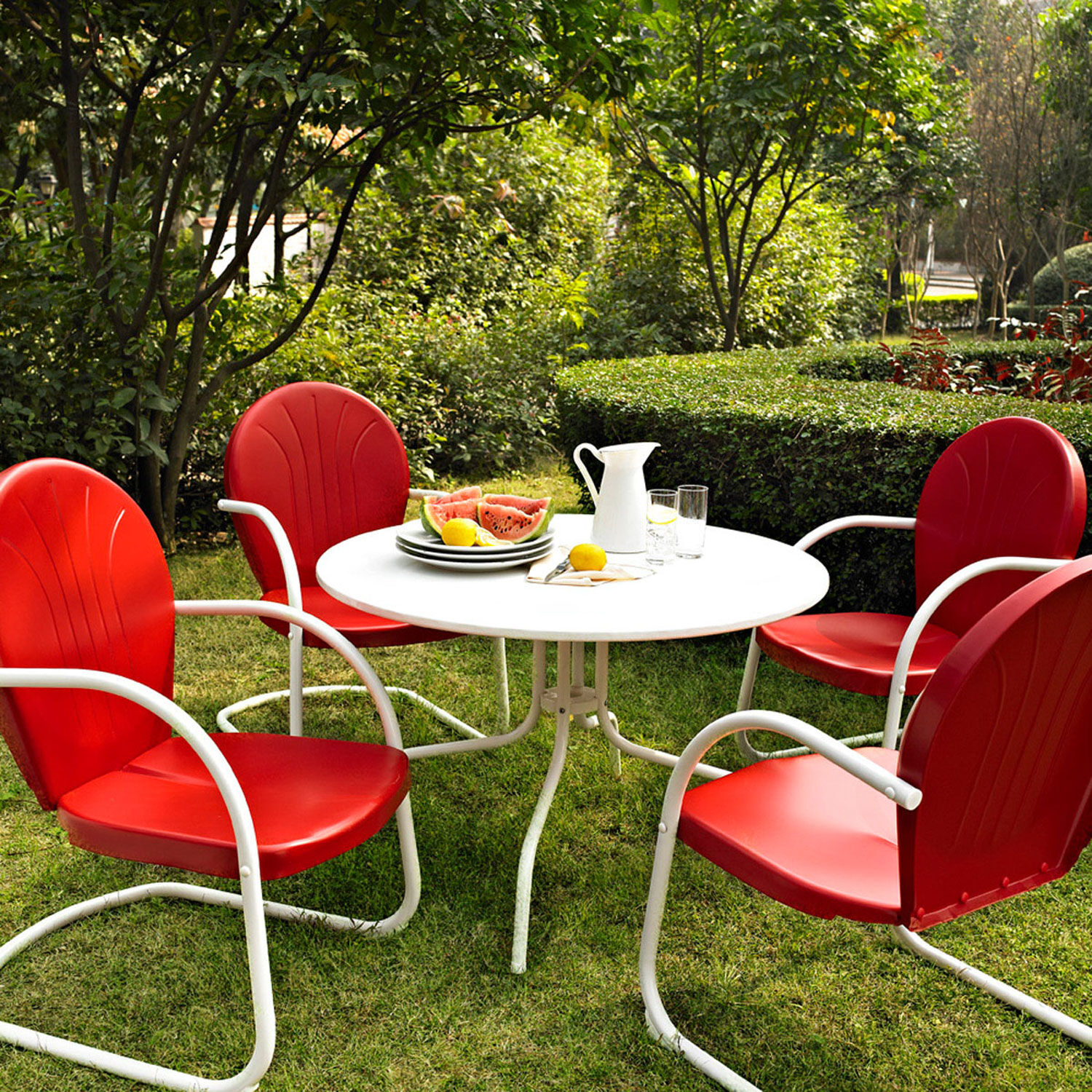 Crosley Griffith 3 Piece Metal Outdoor Seating Set KO10004RE 