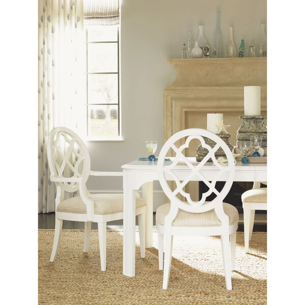 Ivory Key White Castel Harbour Rectangular Dining Table, image 3