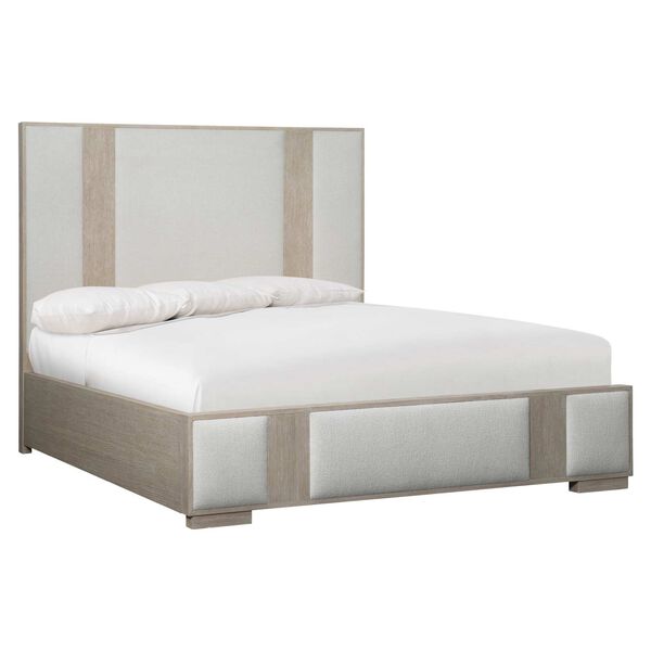 Solaria White and Brown Panel Bed, image 2