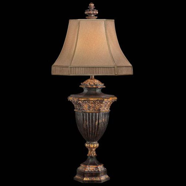 Castile One-Light Table Lamp in Gold Leaf Finish, image 1