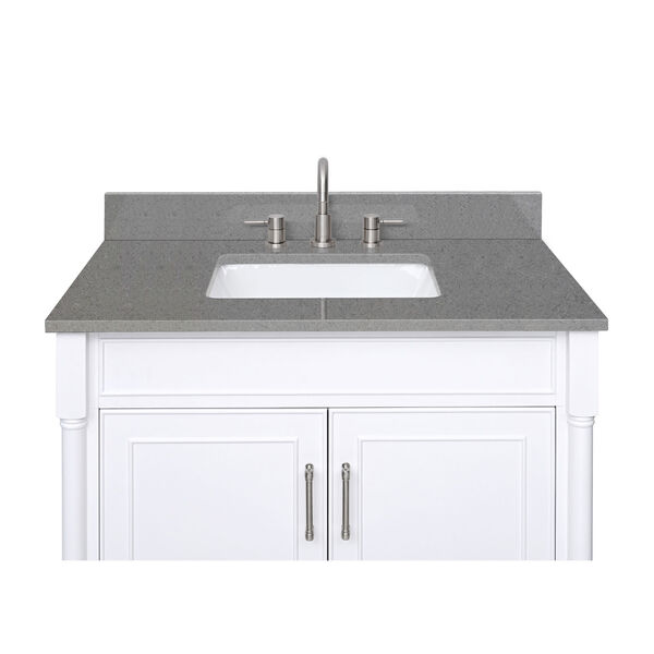Lotte Radianz Contrail Matte 37-Inch Vanity Top with Rectangular Sink, image 5