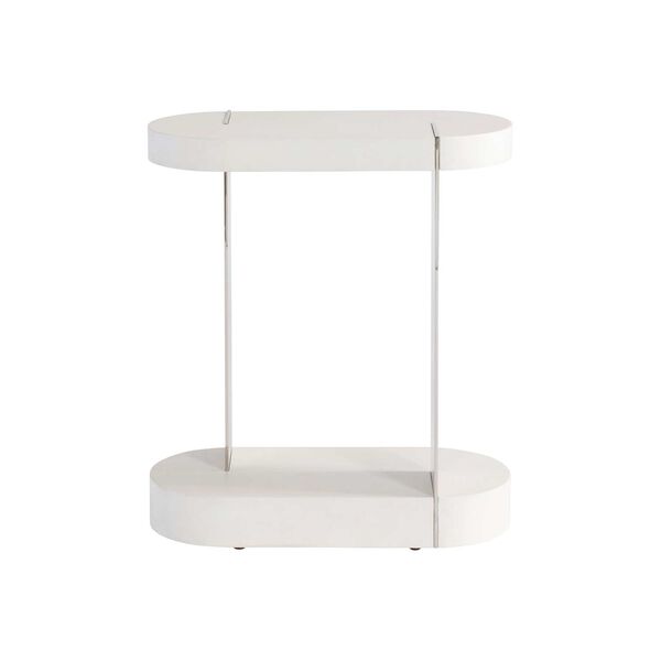 Modulum Beige and Stainless Steel Accent Table, image 1