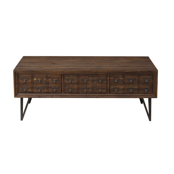Oxford Brown Three-Drawer Coffee Table, image 2