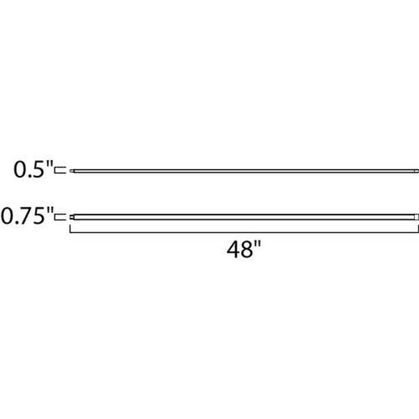 CounterMax Brushed Aluminum 48-Inch LED Slim Stick Under Cabinet Light, image 3