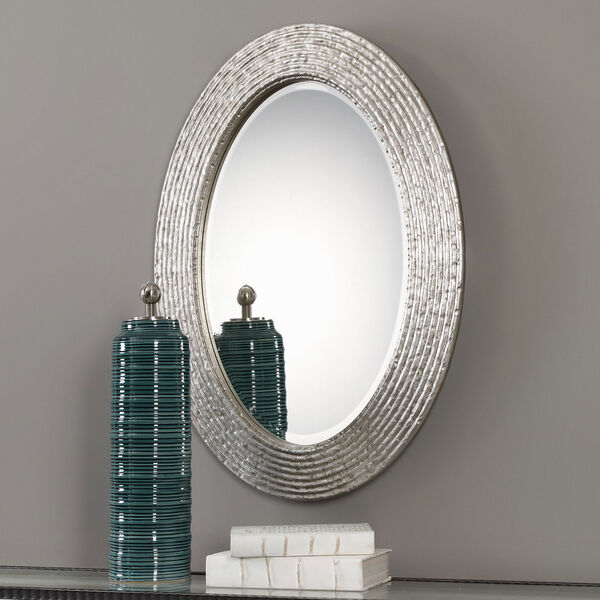 Conder Oval Silver Mirror, image 3