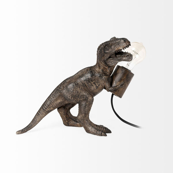 Raptor Dark Brown One-Light Tyrannosaurus Rex Table Lamp, image 5