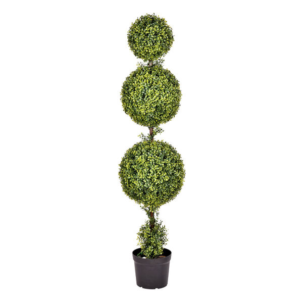 Green 5-Feet Boxwood Triple Ball in Pot with UV Resistant, image 1