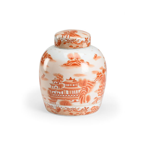 Red  Chan Covered Jar, image 1