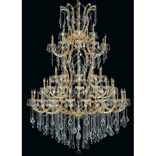 Maria Theresa Gold Sixty-One Light 54-Inch Chandelier with Royal Cut Clear Crystal, image 1