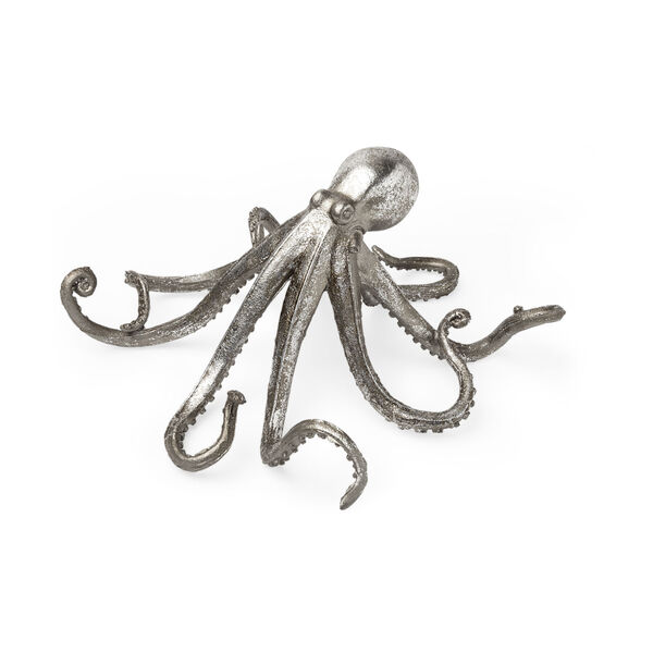 Strafford Silver 12-Inch Resin Octopus Figurine, image 1