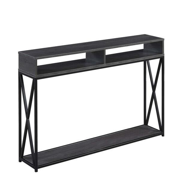 Tucson Charcoal Gray and Black Console Table, image 1