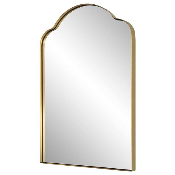 Sidney Brushed Brass Arch Wall Mirror, image 5