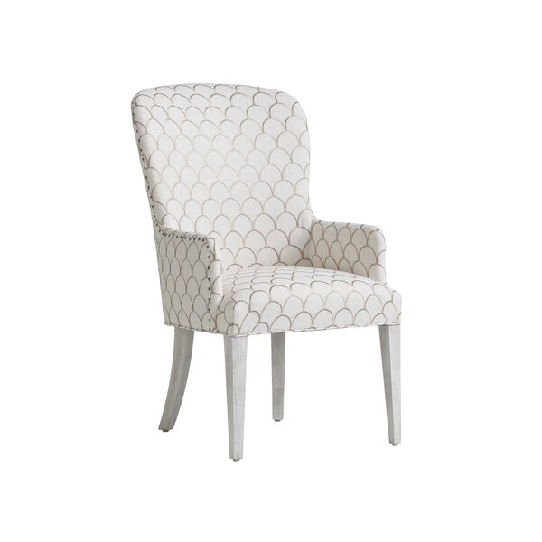 Oyster Bay White Upholstered Arm Chair, image 1