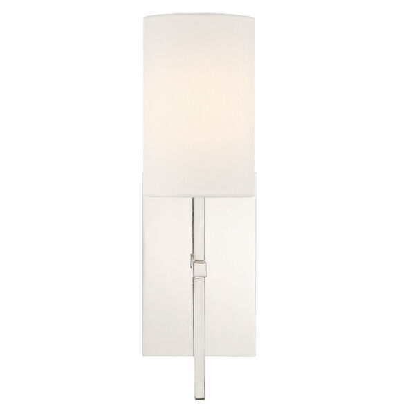 Veronica One-Light Polished Nickel Wall Sconce, image 1
