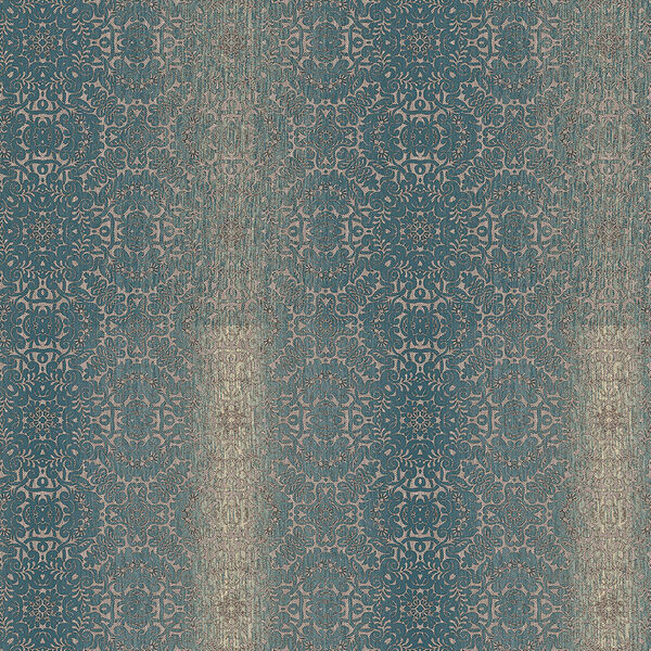 Tribal Teal, Cream and Brown Texture Wallpaper - SAMPLE SWATCH ONLY, image 1