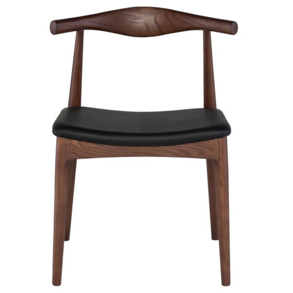 Saal Matte Black and Walnut Dining Chair, image 2