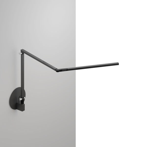 Z-Bar Metallic Black LED Mini Desk Lamp with  Hardwire Wall Mount, image 1