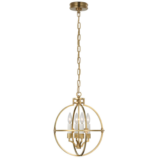 Lexie 14-Inch Globe Lantern in Antique-Burnished Brass by Chapman  and  Myers, image 1