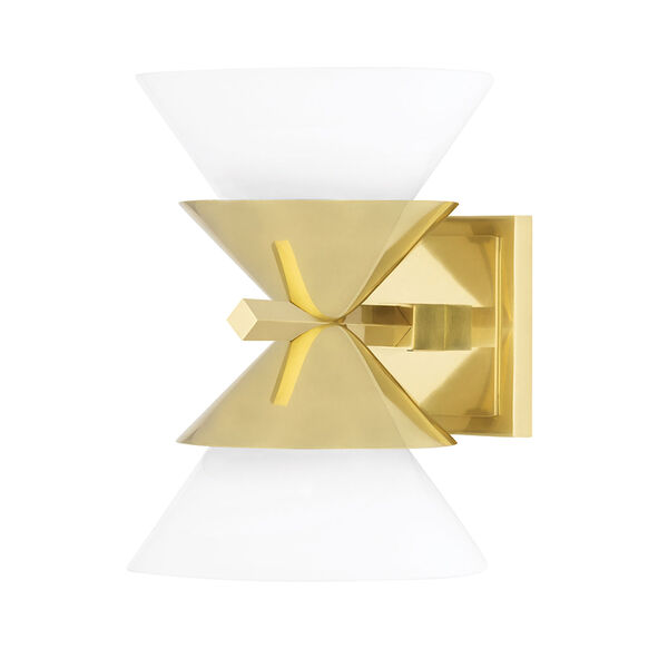Stillwell Aged Brass Two-Light Wall Sconce, image 1