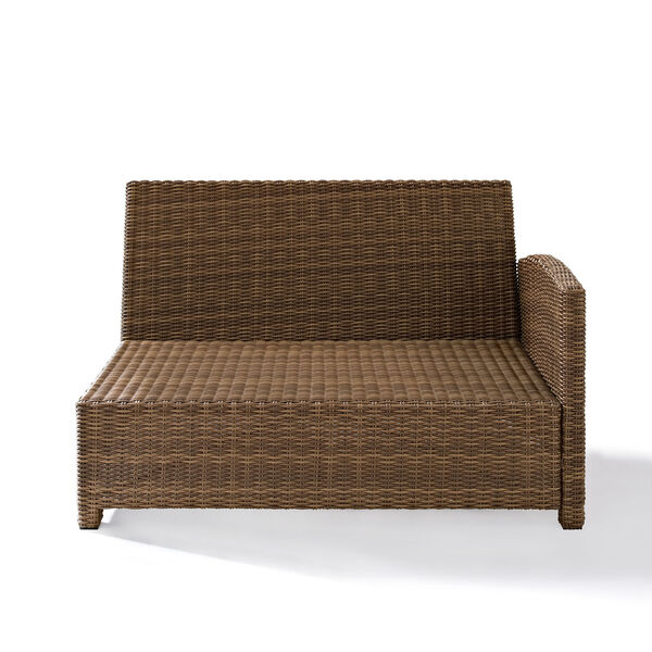 Bradenton Outdoor Wicker Sectional Right Corner Loveseat with Sand Cushions, image 4