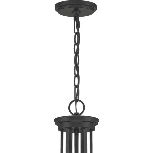 Pruitt Matte Black Dome Shade Nine-Light Chandelier with Clear Glass, image 7
