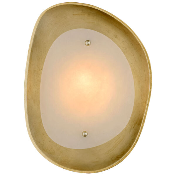 Samos Small Sculpted Sconce in Gild with Alabaster by AERIN, image 1