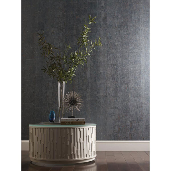 Candice Olson Modern Nature Blue and Brown Cork Wallpaper: Sample Swatch Only, image 2