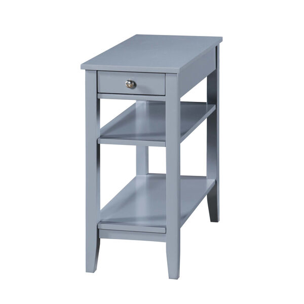 American Heritage Gray End Table With Drawer, image 1