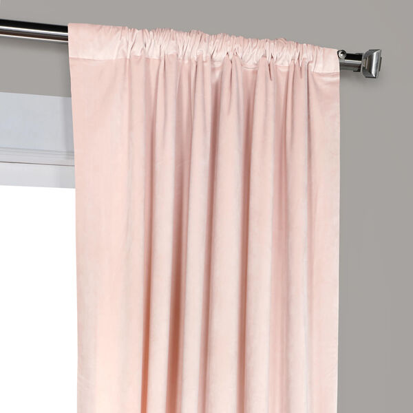 Pink 96 x 50 In. Plush Velvet Curtain Single Panel, image 8