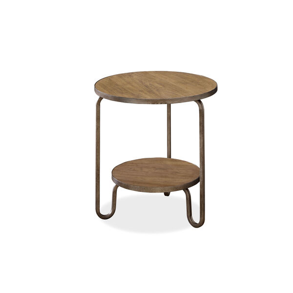 Moderne Muse Bisque Round End Table, image 1