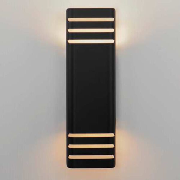 Lightray Black Six-Inch Two-Light LED Outdoor Wall Lamp, image 3