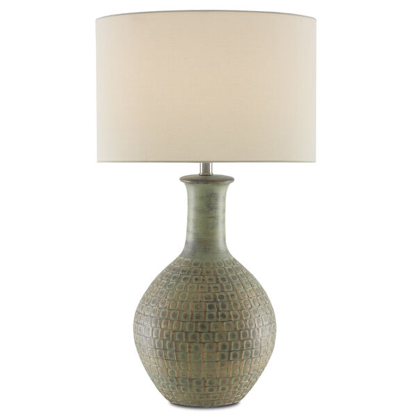 Loro Dark Moss Green and Gold One-Light Table Lamp, image 1