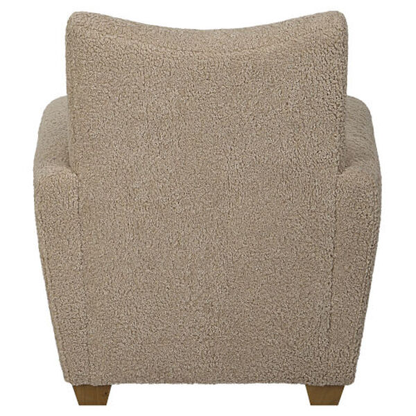 Teddy Latte and Walnut Accent Chair, image 4