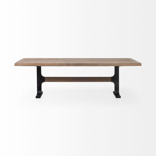Araxi Brown Rectangular Solid Wood Top Dining Table, image 2