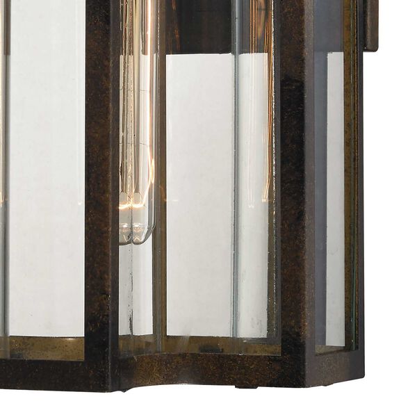 Bianca Hazelnut Bronze 8-Inch One-Light Outdoor Wall Sconce with Clear Glass, image 3